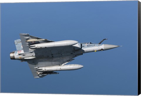 Framed Mirage 2000C of the French Air Force (bottom view) Print