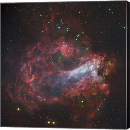 Framed Omega Nebula in Sagittarius Print