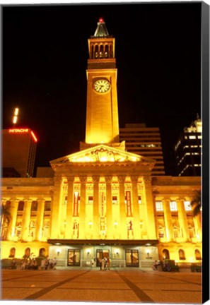 Framed City Hall, King George Square, Brisbane, Queensland, Australia Print