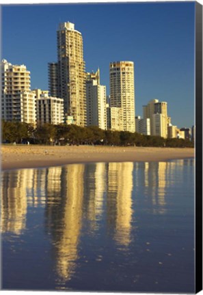 Framed Early Morning Light on Surfers Paradise, Gold Coast, Queensland, Australia Print