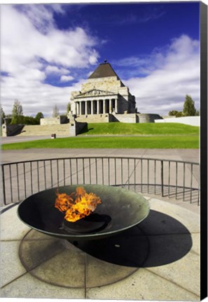 Framed Eternal Flame, Shrine of Rememberance, Melbourne, Victoria, Australia Print