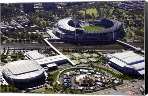 Framed Rod Laver Arena and Melbourne Cricket Ground, Melbourne, Victoria, Australia Print