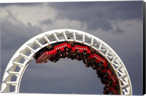 Framed Rollercoaster, Sea World, Gold Coast, Queensland, Australia Print