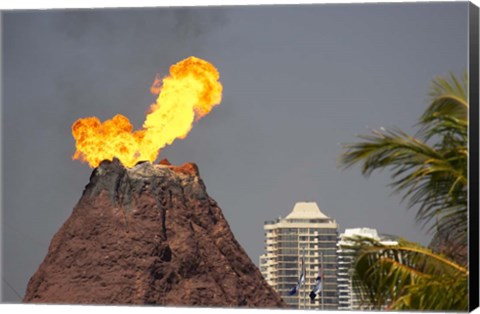 Framed Volcano, Sea World, Gold Coast, Queensland, Australia Print