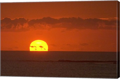 Framed Sunrise, Coolangatta, Gold Coast, Queensland, Australia Print