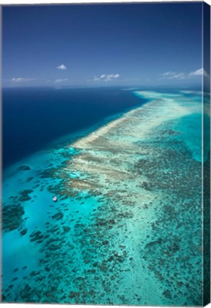Framed Yacht, Great Barrier Reef, North Queensland, Australia Print