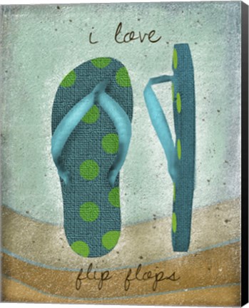 Framed I Love Flip-flops Print