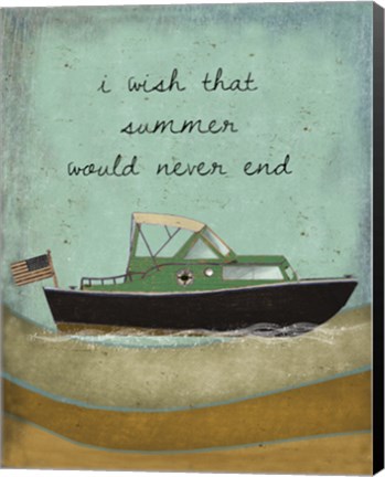 Framed Wish Summer would never end Print