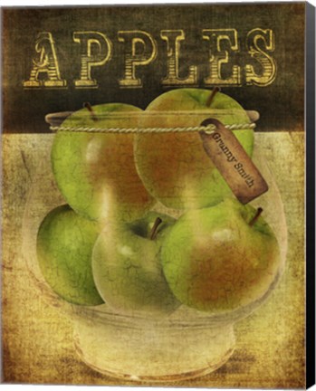 Framed Grannysmith Apples Print