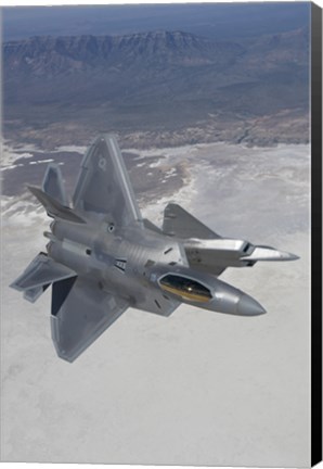 Framed Two F-22 Raptors over New Mexico (vertical) Print