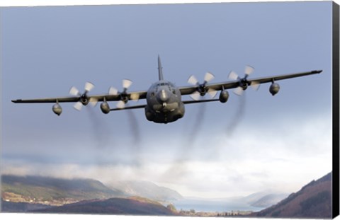 Framed MC-130P Combat Shadow Over Scotland Print