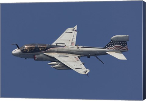 Framed EA-6B Prowler in Flight Over the Arabian Sea Print