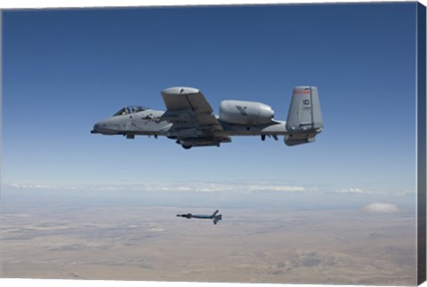 Framed A-10C Thunderbolt Releases a GBU-12 Laser Guided Bomb Print