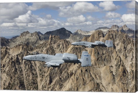 Framed Two A-10 Thunderbolt&#39;s in Central Idaho Print