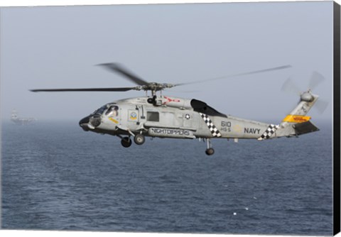 Framed SH-60J Seahawk Over the Arabian Sea Print