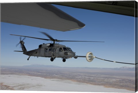 Framed HH-60G Pave Hawk Conducts Aerial Refueling from an HC-130 Print