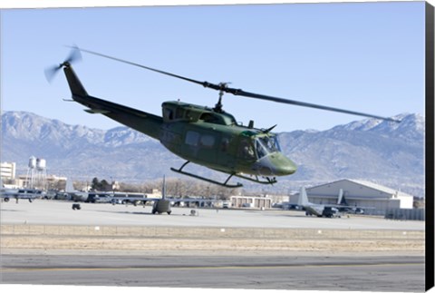 Framed UH-1N Twin Huey near Kirtland Air Force Base, New Mexico Print