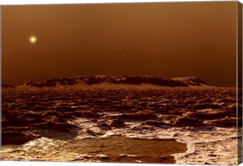 Framed View from the Edge of the Southern Polar Cap of Mars Print