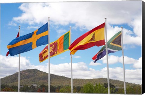 Framed Australia, International Flags, Commonwealth Place Print