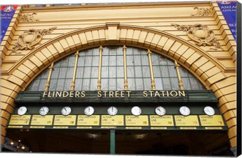 Framed Australia, Melbourne, Flinders Street Train Station Print