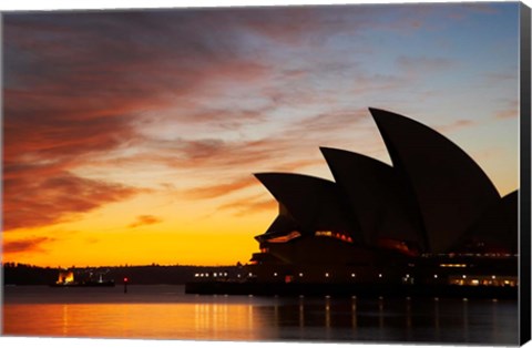 Framed Australia, New South Wales, Sydney Opera House at Dawn Print