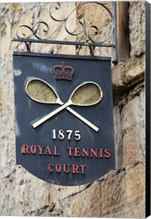 Framed Sign for Royal Tennis Court (1875), Tasmania, Australia Print