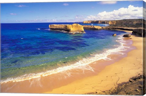 Framed Beach at Sherbrook River, Victoria, Australia Print