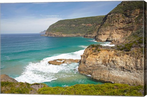 Framed Cliffs at Maingon Bay, Tasman Peninsula, Australia Print