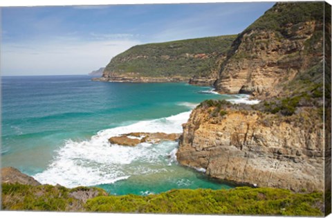 Framed Cliffs at Maingon Bay, Tasman Peninsula, Australia Print