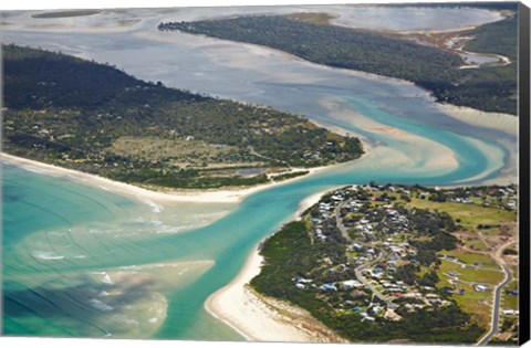 Framed Moulting Lagoon, Great Oyster Bay, Freycinet, Australia Print