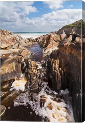 Framed Mouth of Rocky River, Flinders Chase National Park, Kangaroo Island, Australia Print
