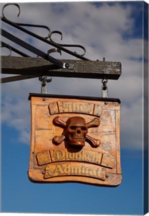 Framed Pub sign, Victoria Dock, Hobart, Australia Print