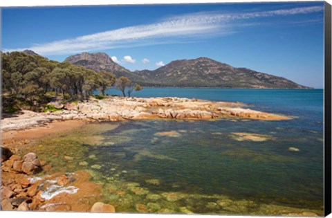 Framed Rocks, Coles Bay, The Hazards, Freycinet, Australia Print