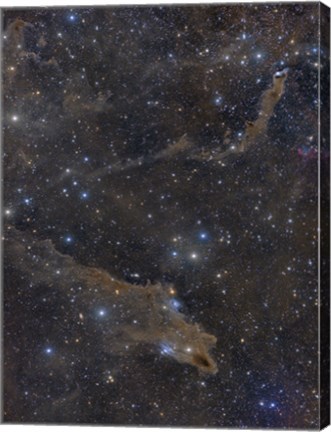 Framed Dusty Nebulae in Cepheus Constellation Print