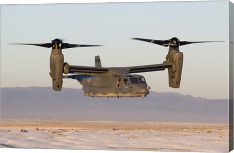 Framed CV-22 Osprey Flies in Helicopter Mode Print