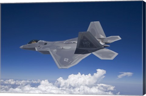 Framed F-22 Raptor over Southern New Mexico Print