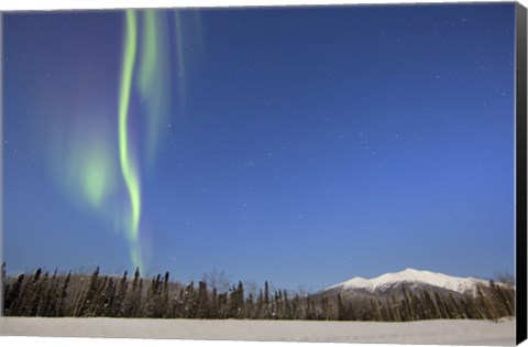 Framed Aurora Borealis near Mayo, Yukon, Canada Print