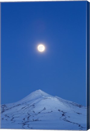 Framed Full Moon over Ogilvie Mountains, Canada (vertical) Print