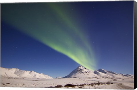 Framed Aurora Borealis over Ogilvie Mountains, Canada Print