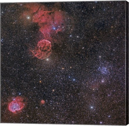 Framed Nebulae in Gemini Constellation Print