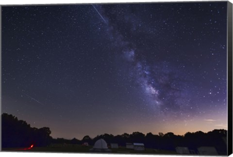 Framed Milky Way and Perseid Meteor Shower, Oklahoma Print