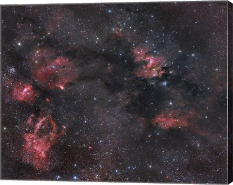 Framed Nebulosity in the Cepheus Constellation Print