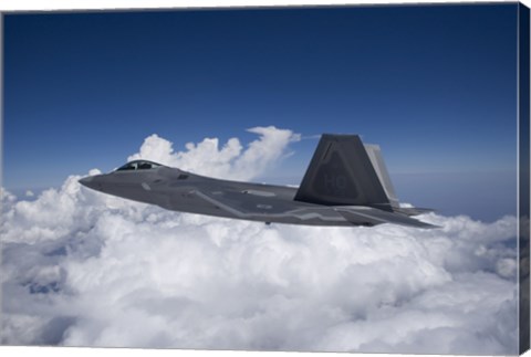 Framed F-22 Raptor over New Mexico Print