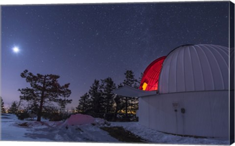 Framed Moonlight Illuminates the Schulman Telescope on Mount Lemmon Print