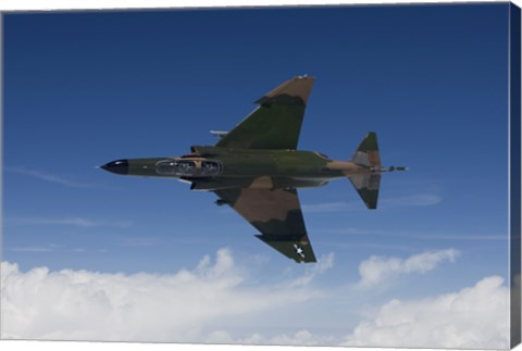 Framed QF-4E Aircraft Flies over the Gulf of Mexico Print