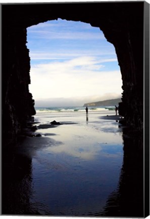 Framed Cathedral Cave, Catlins Coast, South Island, New Zealand Print