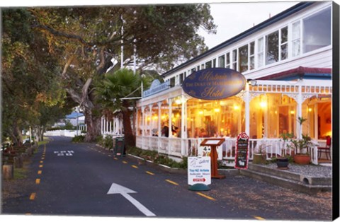 Framed Historic Duke of Marlborough Hotel, Russell, Bay of Islands, Northland, New Zealand Print