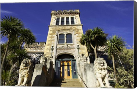 Framed Larnach Castle entrance, South Island, New Zealand Print