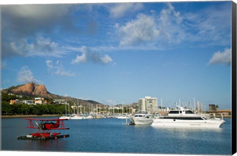 Framed Australia, Townsville, Castle Hill, Boats, Seaplane Print