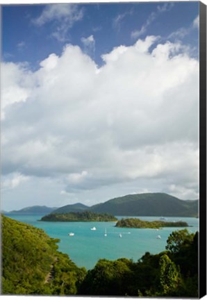 Framed Australia, Whistsunday, Airlie Beach, Shute Harbour Print